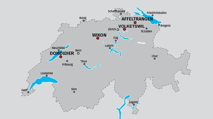 Standorte Prematic AG Schweiz